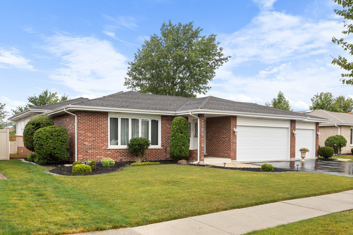 Single-family rental homes on a suburban street